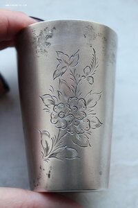 Стопка Серебро Позолота 875