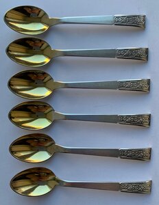 Комплект таллинских кофейных ложек 875 пробы, 6 штук.