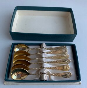 Комплект тбилисских кофейных ложек 875 пробы, 6 штук.