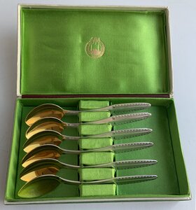 Комплект таллинских чайных ложек 875 пробы, 6 штук.