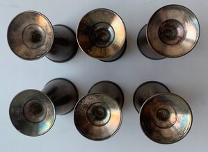 Комплект таллинских рюмок 875 пробы в коробке, 6 штук. ЛЮКС!