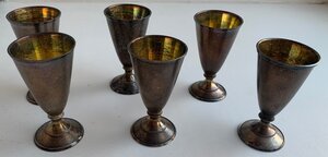 Комплект таллинских рюмок 875 пробы в коробке, 6 штук. ЛЮКС!