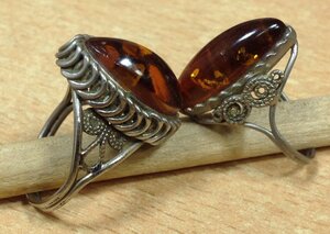 2 перстня с Янтарём СССР бижутерия