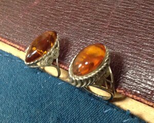 2 перстня с Янтарём СССР бижутерия