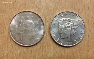 2 монеты 500 лир Серебро Олимпиада 1984 и 1988