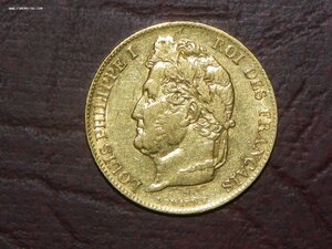 20 франков 1840 и 1907. золото. Франция