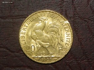 20 франков 1840 и 1907. золото. Франция