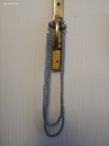 Бусы с голубым камнем "Незабудка"