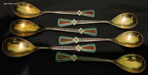 Ложки чайн нечастый комплект до 57 г. Эмали в родной коробке