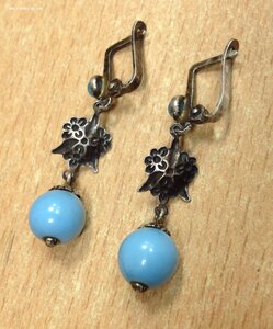 Серьги СССР бижутерия непользованные