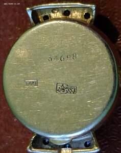 Часы Чайка золото 583 СССР, н бриллиантов 0.30кар. общ.