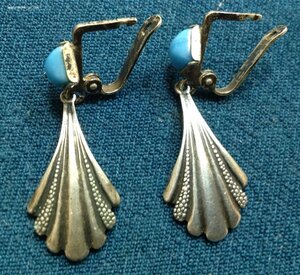 Серьги СССР бижутерия Непользованные 2