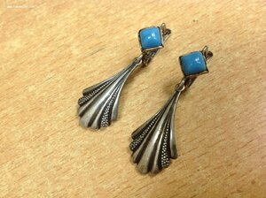 Серьги СССР бижутерия Непользованные 2