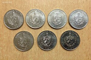 7 монет Олимпийские Песо Куба 1983-1986 года