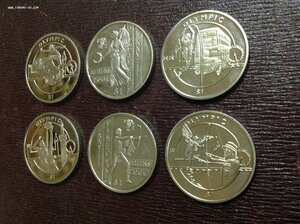 6 монет по 1 доллару Сьерра-Леоне Олимпийские 2003-2012 год