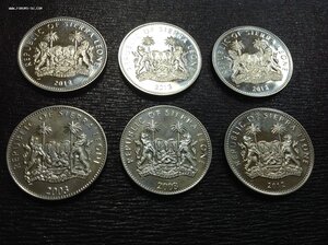 6 монет по 1 доллару Сьерра-Леоне Олимпийские 2003-2012 год