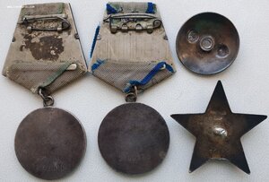 Группа: КЗ № 565.477 и две Отваги. Две времянки и орденская