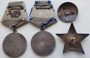 Группа: КЗ № 565.477 и две Отваги. Две времянки и орденская