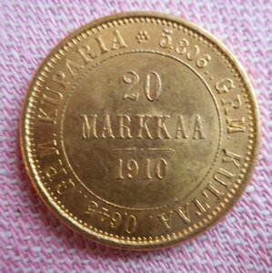20 марок 1910 г. Русская Финляндия.