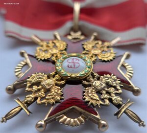 Орден Св. Станислава II кл. с мечами. АК. 4,7см.