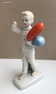 Статуэтка Мальчик с шариками. На парад .Первомай. ЛФЗ