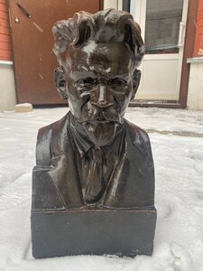 Бюст Калинина Гжель 1932г. Большой. Редкий!