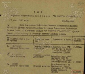 Сталинград 1945 областной военкомат Полтавская область