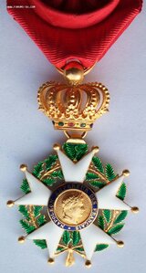 Орден Почетного Легиона Франция,19 век, золото 750 пр.шейный