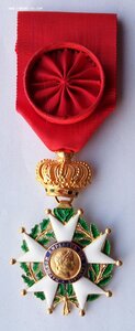 Орден Почетного Легиона Франция,19 век, золото 750 пр.шейный