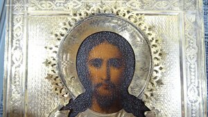 Икона Господь Вседержитель, оклад серебро 84 пр.