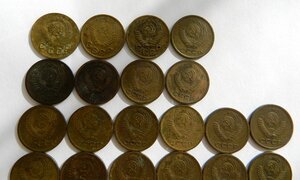 1 копейка СССР погодовка 1949 - 1991 (32 монеты)