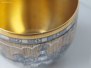 Редкая стопка "Великий Устюг" Северная чернь 1968 год Серебр