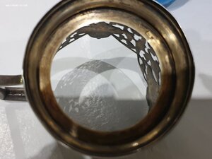 Подстаканник "В день 25-и летия".СЕРЕБРО 875 проба.Вес 85 гр