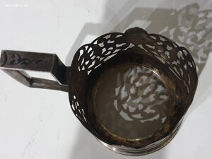 Подстаканник "В день 25-и летия".СЕРЕБРО 875 проба.Вес 85 гр