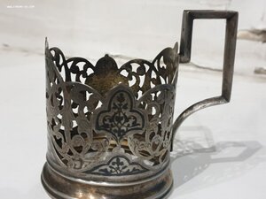 Подстаканник "В день 25-и летия".СЕРЕБРО 875 проба.Вес 85 гр