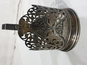 Подстаканник "В день 25-и летия".СЕРЕБРО 875 проба.Вес 85 гр