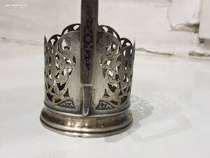 Подстаканник "В день 25-и летия".СЕРЕБРО 875 проба.Вес 85 гр