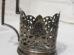 Подстаканник "В день 25-и летия".СЕРЕБРО 875 проба.Вес 85 гр