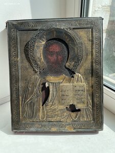 Икона Вседержитель. оклад серебро 84 пр