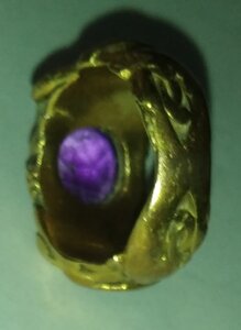 Золотое интересное антикварное кольцо