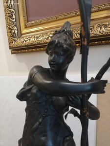 СТАРИННЫЙ РЕДКИЙ СВЕТИЛЬНИК " ДИАНА " ЧУГУН. КУСА СССР. 20-е