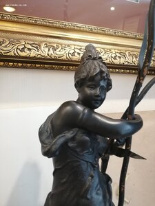 СТАРИННЫЙ РЕДКИЙ СВЕТИЛЬНИК " ДИАНА " ЧУГУН. КУСА СССР. 20-е