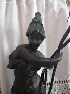 СТАРИННЫЙ РЕДКИЙ СВЕТИЛЬНИК " ДИАНА " ЧУГУН. КУСА СССР. 20-е