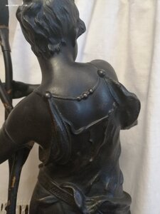 СТАРИННЫЙ РЕДКИЙ СВЕТИЛЬНИК " ДИАНА " ЧУГУН. КУСА СССР. 20-е