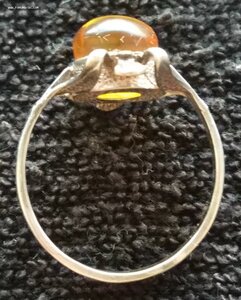 Перстень (кольцо) с янтарём (Ag 925., Калиниград.янт.комб.)