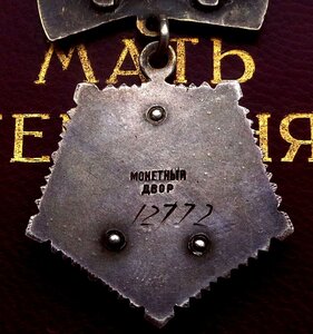 Орден Мать Героиня 12.772 ( Номер под Клеймом ) + Документ