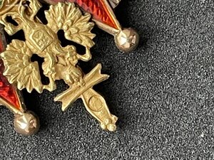 Св.Станислав 3, ДО, мечи, золото, оригиналиный подвес.