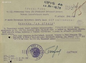 Две шикарные отваги с документом на разведчика