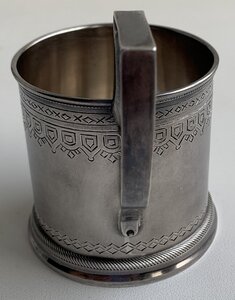 Подстаканник 84 пробы в русском стиле 1888 года, красота!