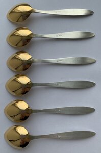 Комплект таллинских кофейных ложек 916 пробы, 6 штук.